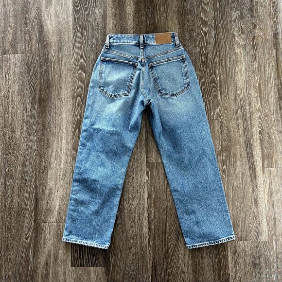 NWT Madewell The Petite Curvy '90s Straight Crop Jeans in Hazeldell Wash Size 24 - Picture 5 of 16